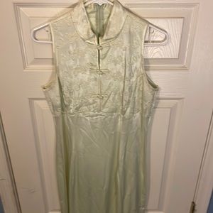 Silky Vintage Asian Inspired Dress